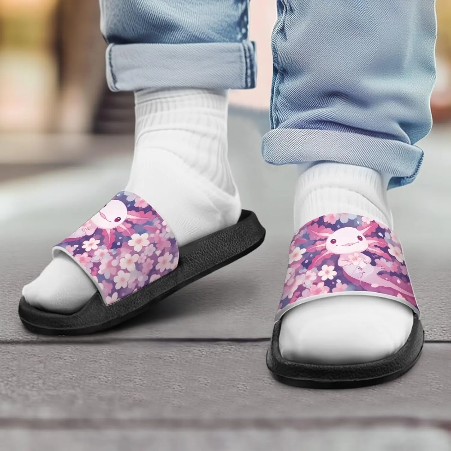 Girls Slide Sandals Lightweight Kids Summer Slippers Suitable Park, Have a Picnic