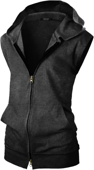 GIVON Women's Lightweight Hooded Vest Sleeveless 1/4 Zip Pullover Casual Hoodie Sweatshirt with Pockets