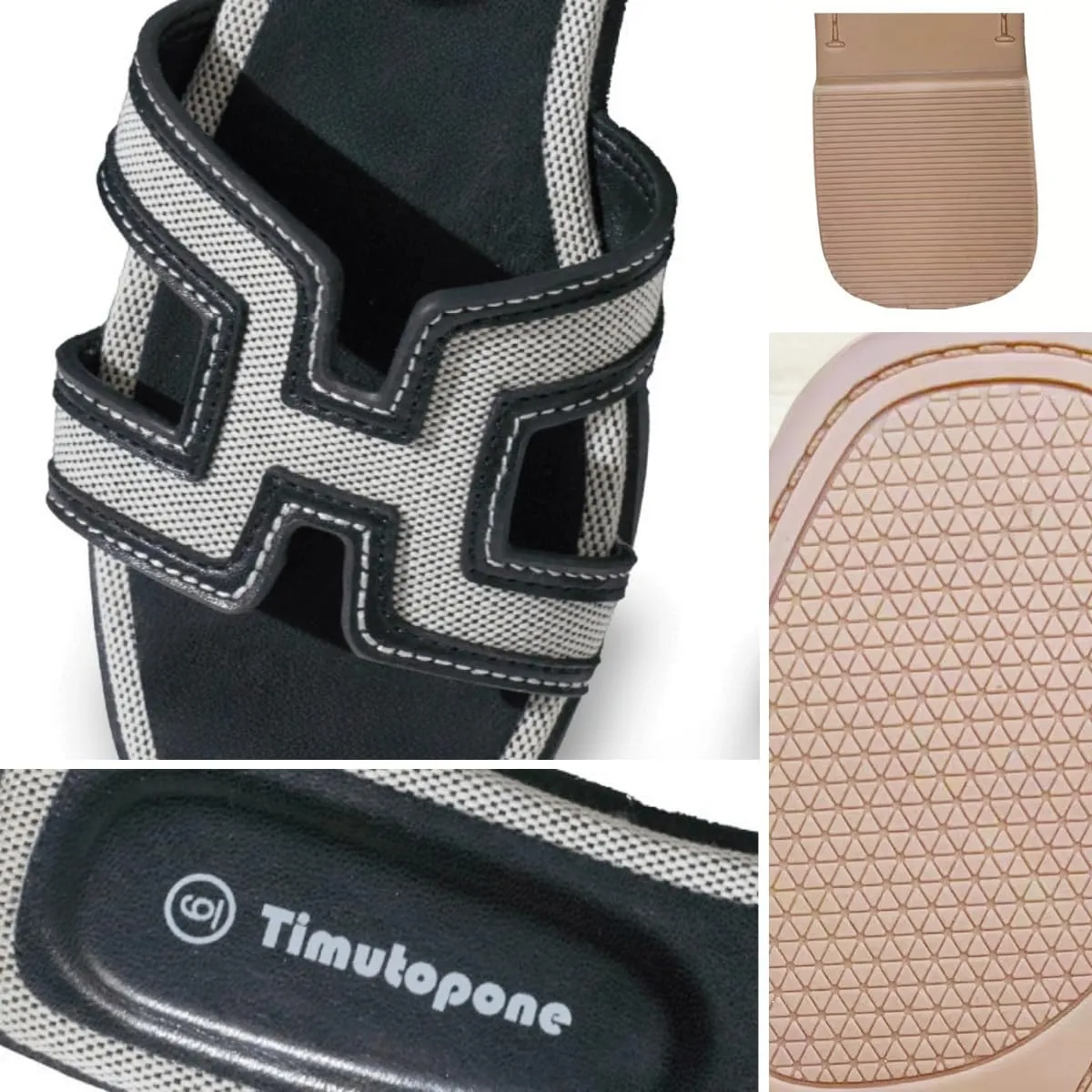 H Flat Sandals for Women Dressy Lightweight Comfortable Slide Sandal Fashion 2025 Summer Trendy Casual Slip-On Shoes