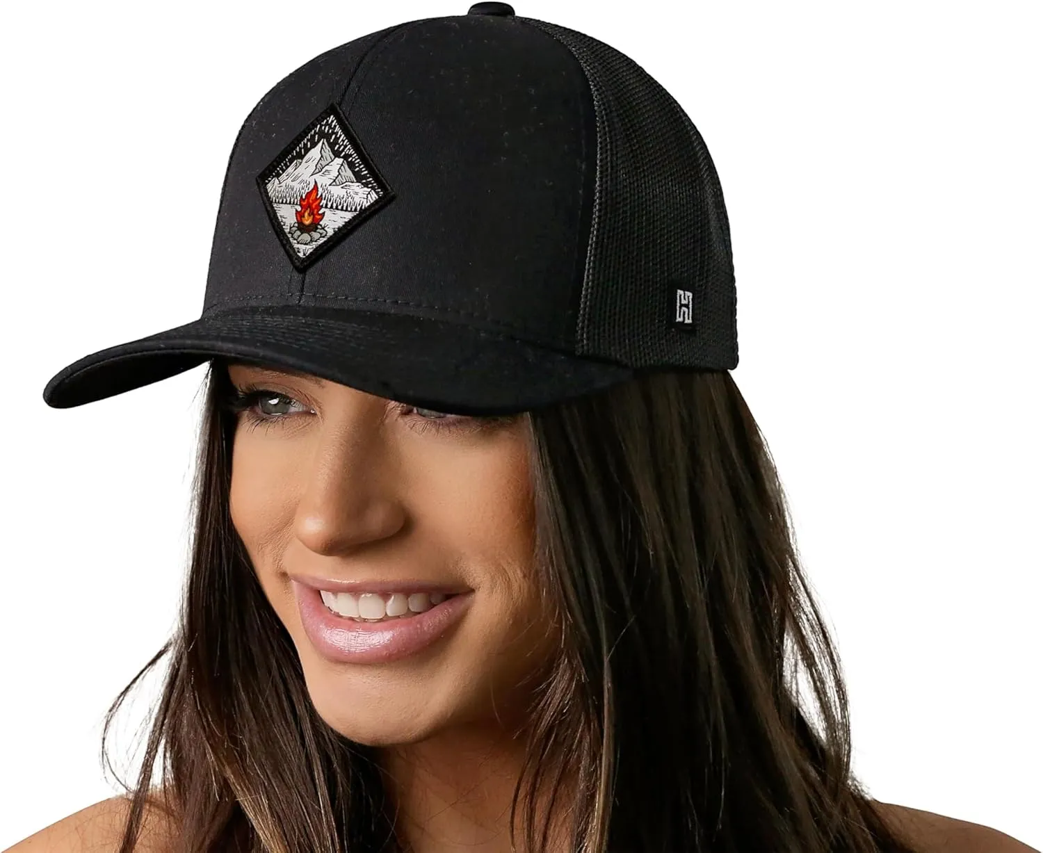 HAKA Camping Trucker Hat, Mountain Mesh Outdoor Hat for Men & Women, Adjustable Snapback Baseball Cap, Golf Hat