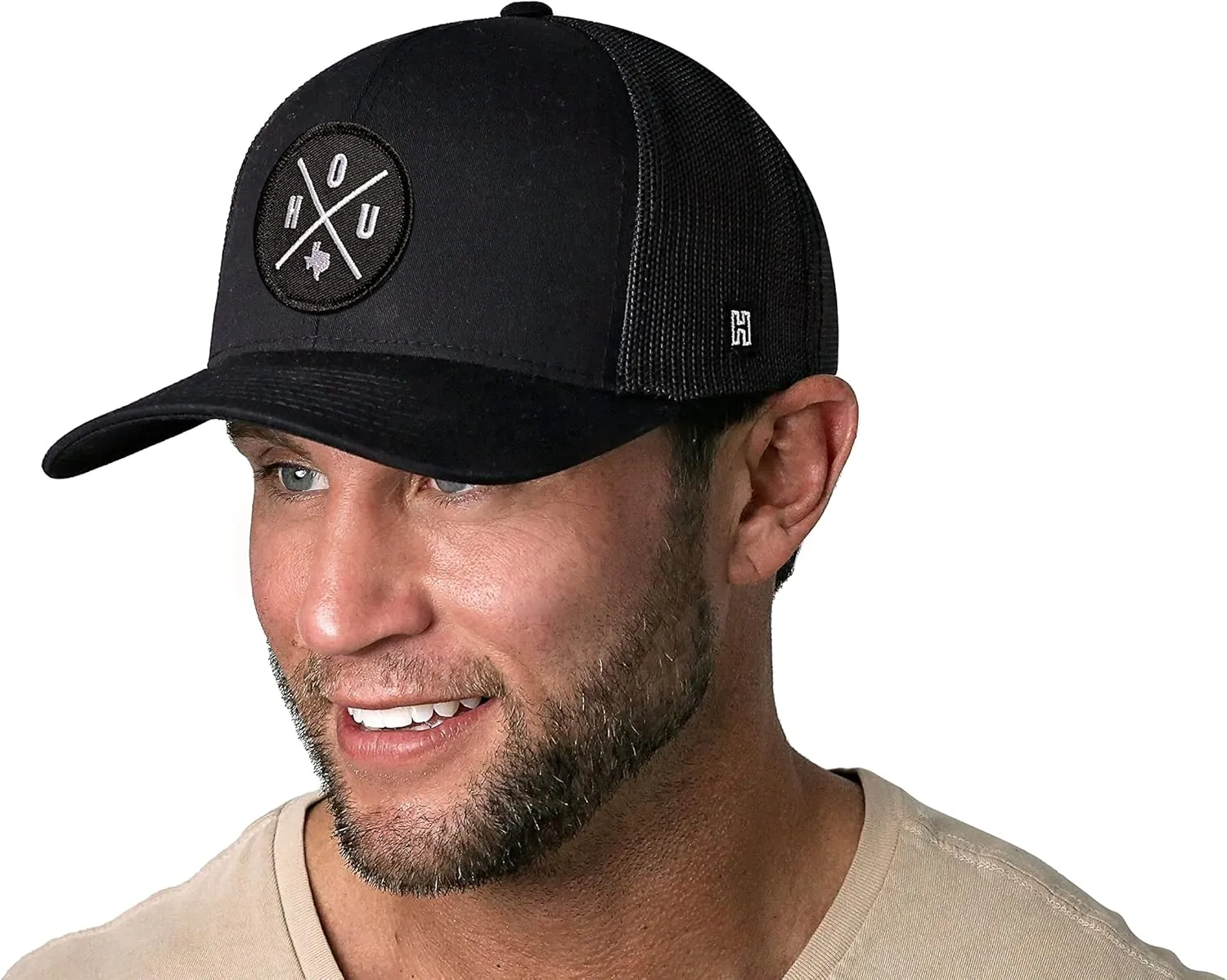 HAKA State City Trucker Hat for Men & Women, Adjustable Baseball Hat, Mesh Snapback, Sturdy Outdoor Black Golf Hat