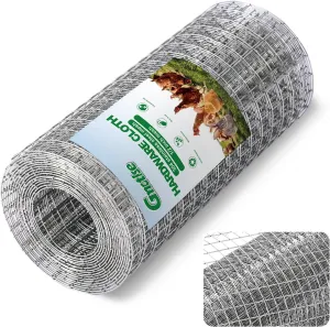 Hardware Cloth 1/2 inch 20 Gauge 304 Stainless Steel mesh Chicken Wire Fencing Wire Mesh Roll Welded Wire Fencing Garden Fence 8in×12ft