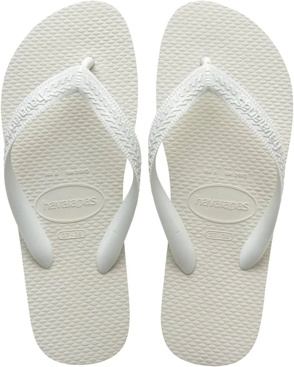 Havaianas Women's Color Flip Flops - Spring & Summer Style Sandals, White, 7/8