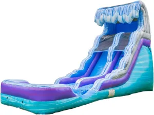 HeroKiddo Ocean Wave 16' Commercial Grade Inflatable Water Slide with Attached Pool and Drainage for Kids and Adults (with Blower), Outdoor Indoor, Birthday Party, Rental Quality, Big Inflatable