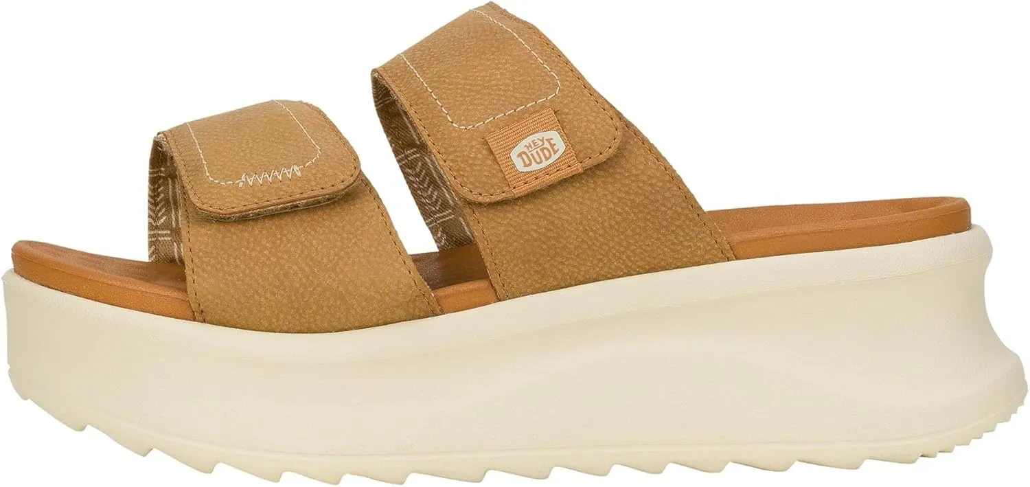 Hey Dude Delray Slide Classic - Sandals for Women - Textile and Synthetic Upper - Cotton Lining - EVA Outsole