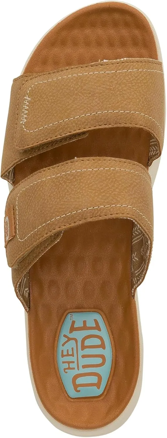 Hey Dude Delray Slide Classic - Sandals for Women - Textile and Synthetic Upper - Cotton Lining - EVA Outsole