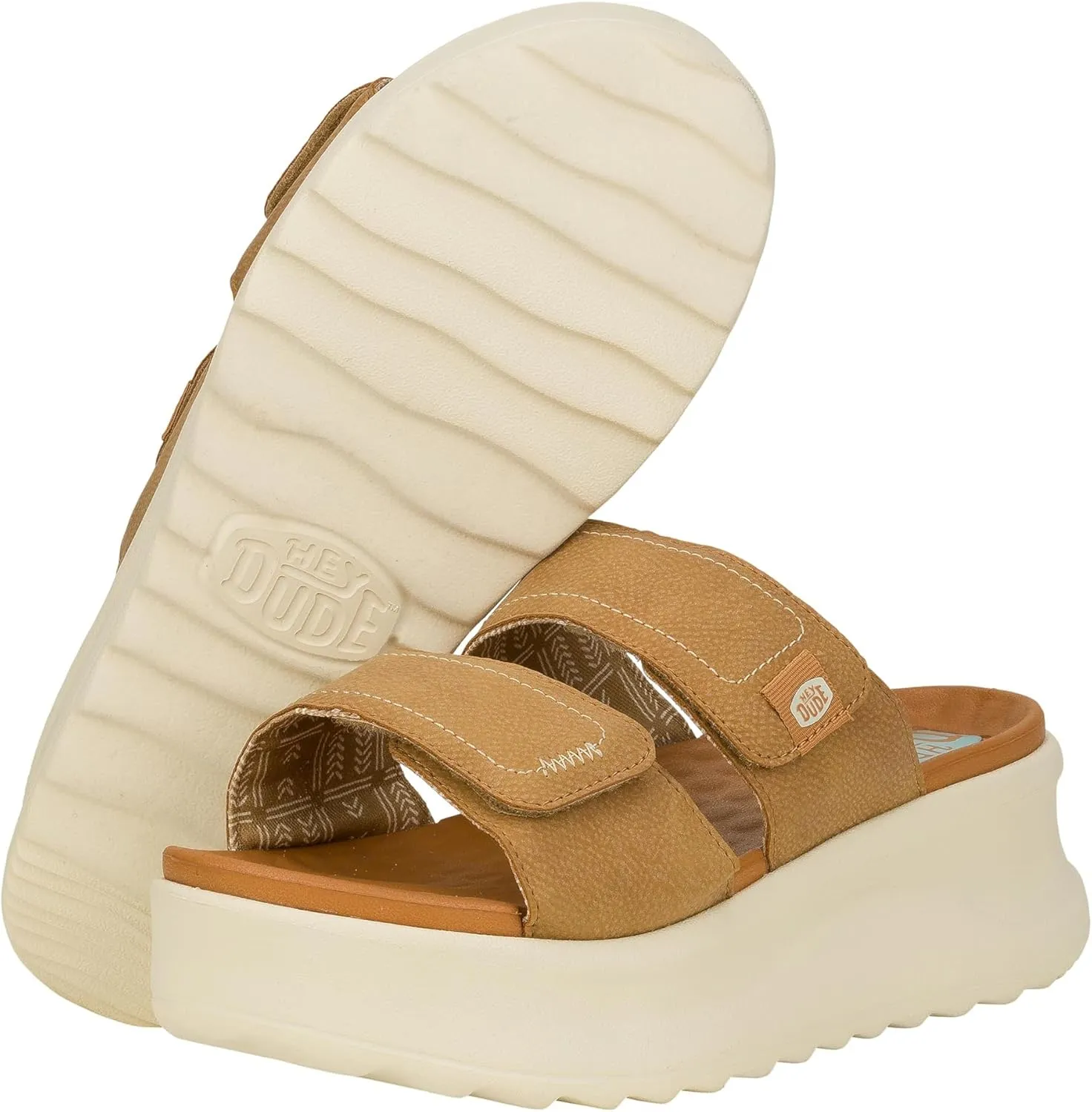 Hey Dude Delray Slide Classic - Sandals for Women - Textile and Synthetic Upper - Cotton Lining - EVA Outsole