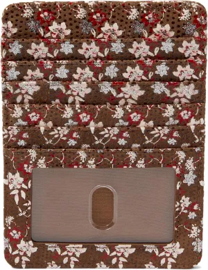HOBO Euro Slide - Slide Wallet - Zipper Pocket - Polyester Lining - Five Card Slots - Leather Material Ditzy Print One Size One Size