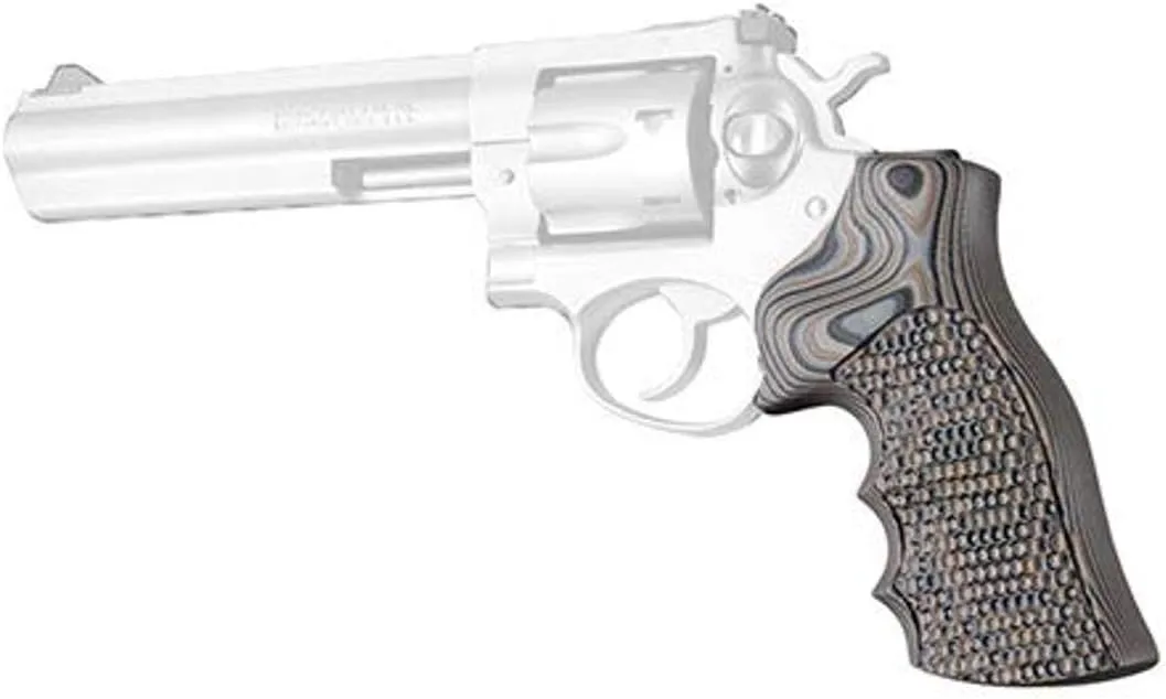 Hogue 80737 GP100/Super Piranha G10 G-Mascus with Finger Grooves Redhawk Grips, Dark Earth