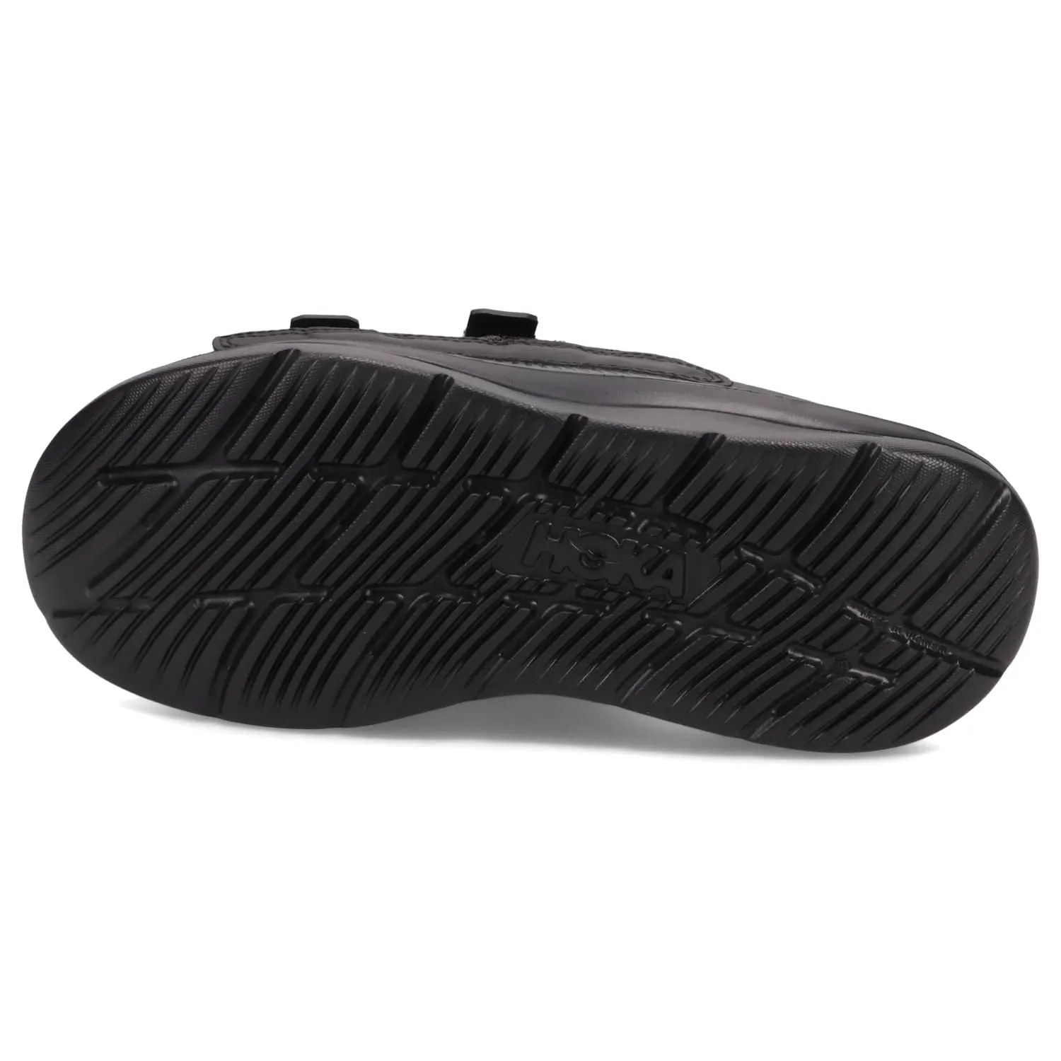 HOKA ONEONE 1134150 ORA LUXE Men's Sandals, Recovery Sandals, Thick Sole, Black, Black, Black, 28.0 cm