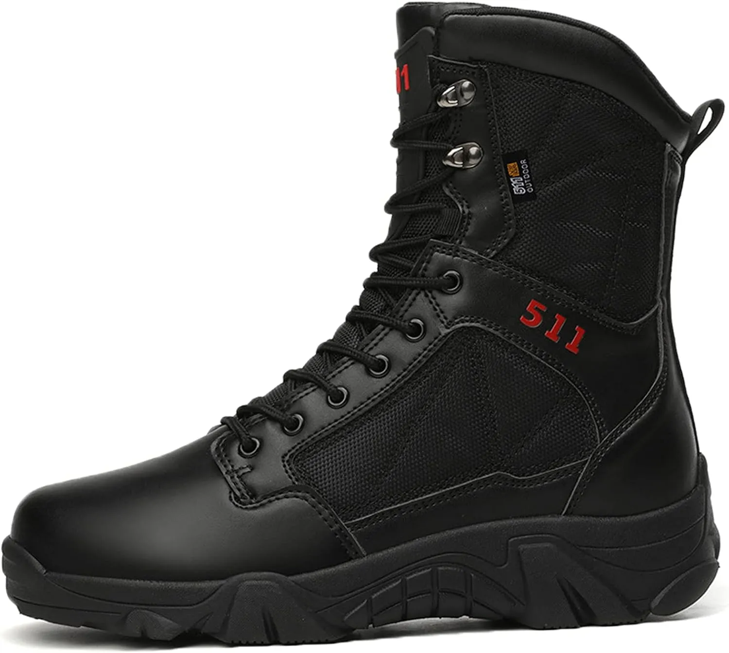 hongrenamz Mens Hiking Boots Waterproof High Hiking Shoes Outdoor Trekking Boots Non Slip Camping Boots Black-EU45/US11