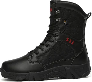 hongrenamz Mens Hiking Boots Waterproof High Hiking Shoes Outdoor Trekking Boots Non Slip Camping Boots Black-EU45/US11