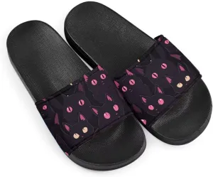Howilath Women's Casual Slide Sandals, Cartoon Animals Print Comfortable Soft Sole Non-Slip Open Toe EVA Flat Sandals