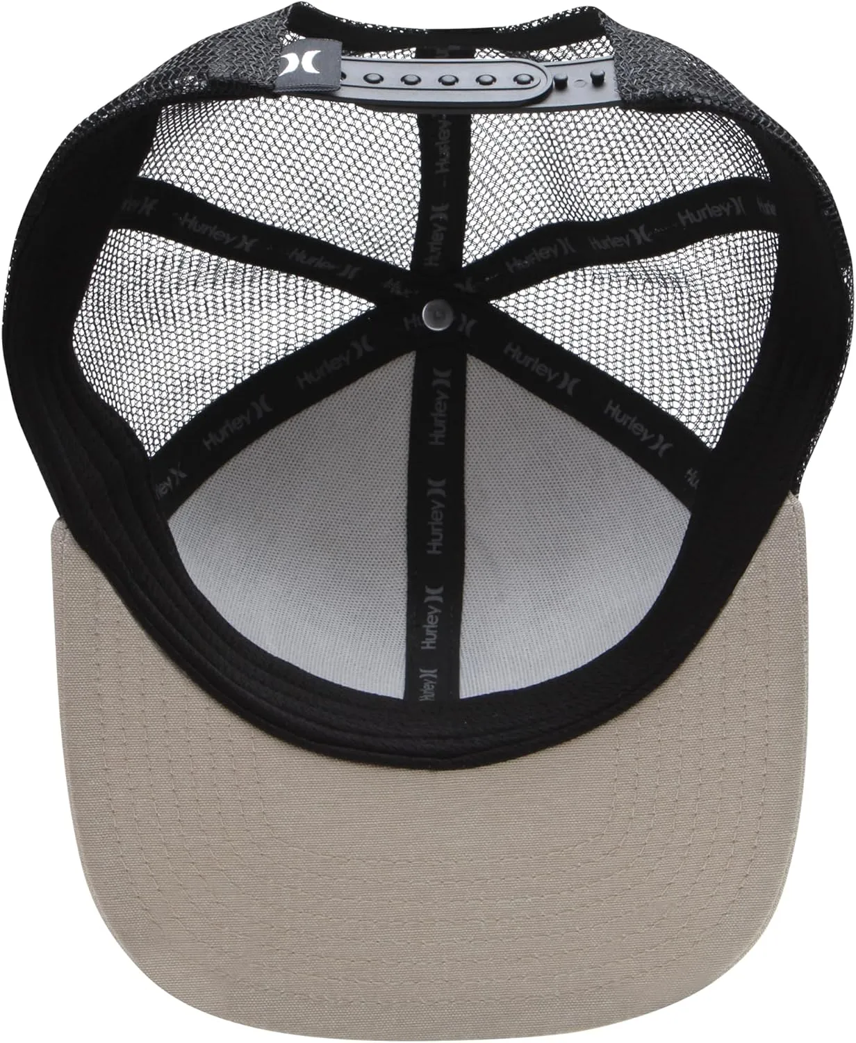Hurley Men's Caps - Flat Brim Mesh Panel Baseball Cap Trucker Hat - Snap Back Hats for Men