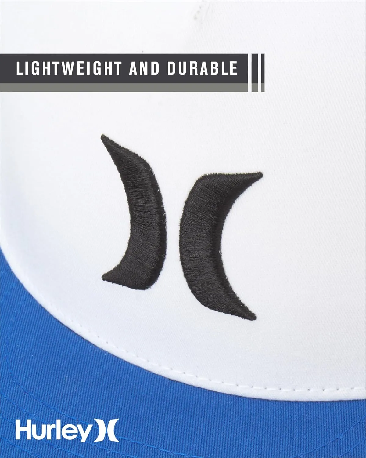Hurley Men's Caps - Flat Brim Mesh Panel Baseball Cap Trucker Hat - Snap Back Hats for Men