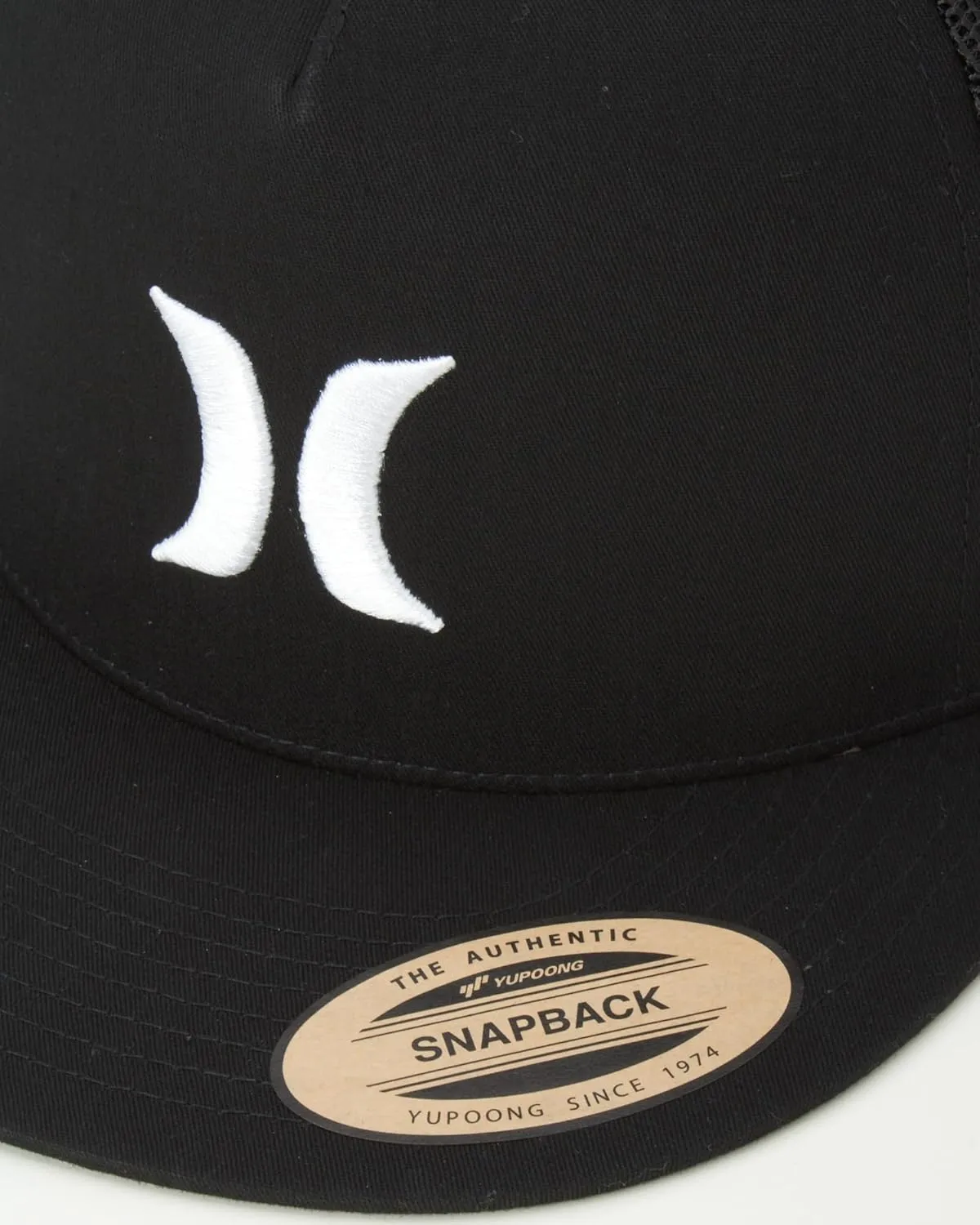 Hurley Men's Caps - Flat Brim Mesh Panel Baseball Cap Trucker Hat - Snap Back Hats for Men