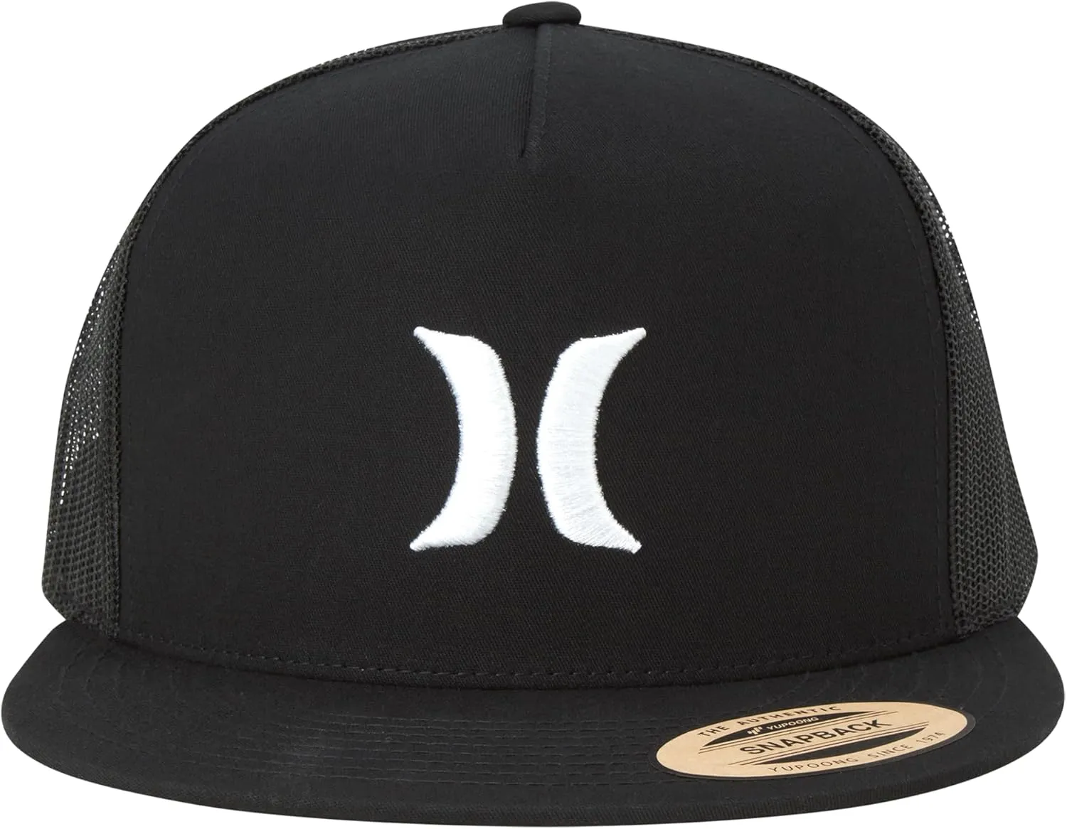 Hurley Men's Caps - Flat Brim Mesh Panel Baseball Cap Trucker Hat - Snap Back Hats for Men