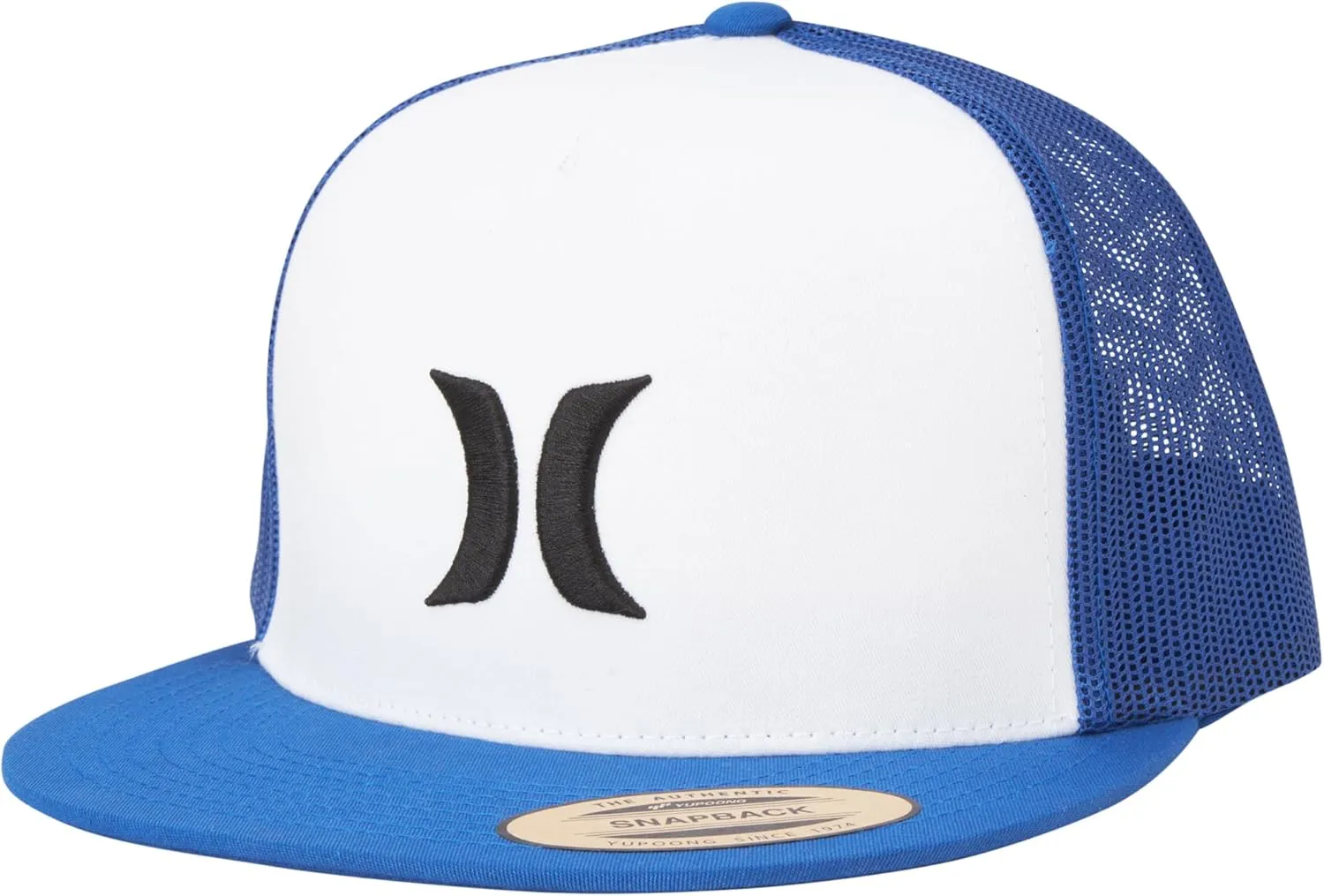 Hurley Men's Caps - Flat Brim Mesh Panel Baseball Cap Trucker Hat - Snap Back Hats for Men