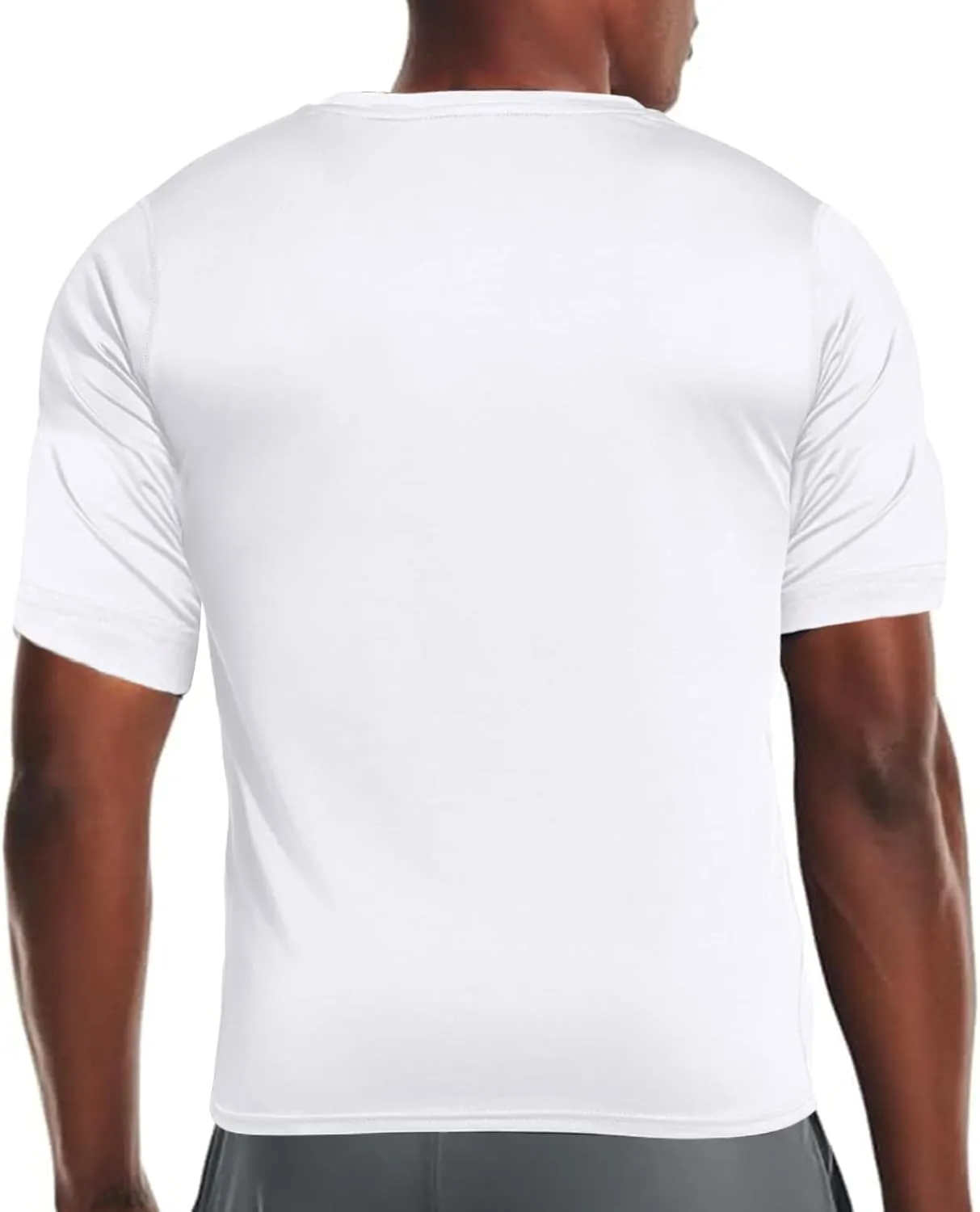 HYCOPROT Men's Compression Shirts Short Sleeve Athletic Workout T-Shirt Cool Dry Sports Baselayer Running Undershirts Tops