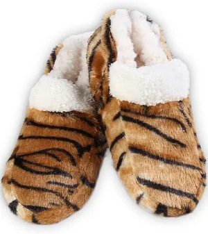 ICONOFLASH Women's Animal Print Loafer Style Slippers with Faux Shearling Lining