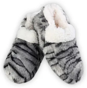 ICONOFLASH Women's Animal Print Loafer Style Slippers with Faux Shearling Lining