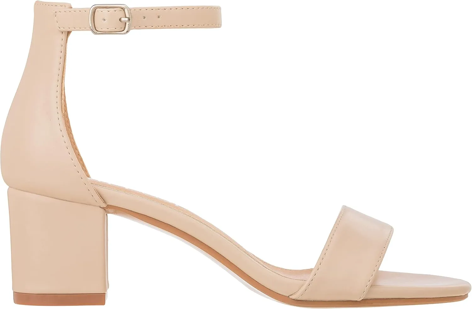 ILLUDE Women's Open Toe Ankle Strap Low Block Chunky Heels Sandals Party Dress Pumps Shoes