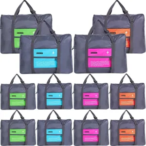 INVODA Travel Duffle Bag 12PCS Foldable for Women and Men - Lightweight Luggage, Personal Item for Airlines, Weekender Overnight Tote Carry-on (12PCS)