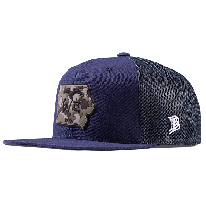 Iowa Camo Flat Trucker