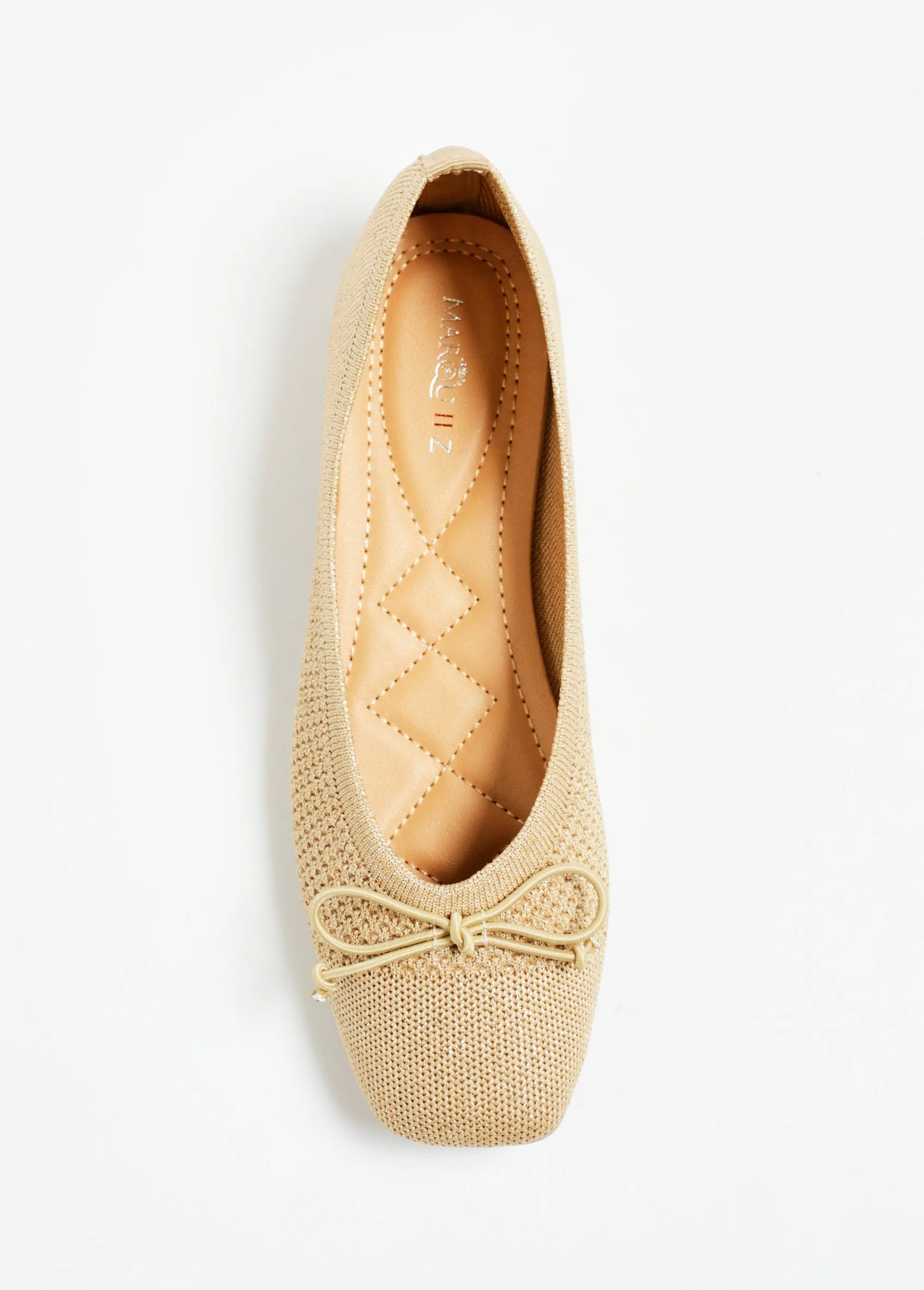 Iridescent mesh flat ballerinas