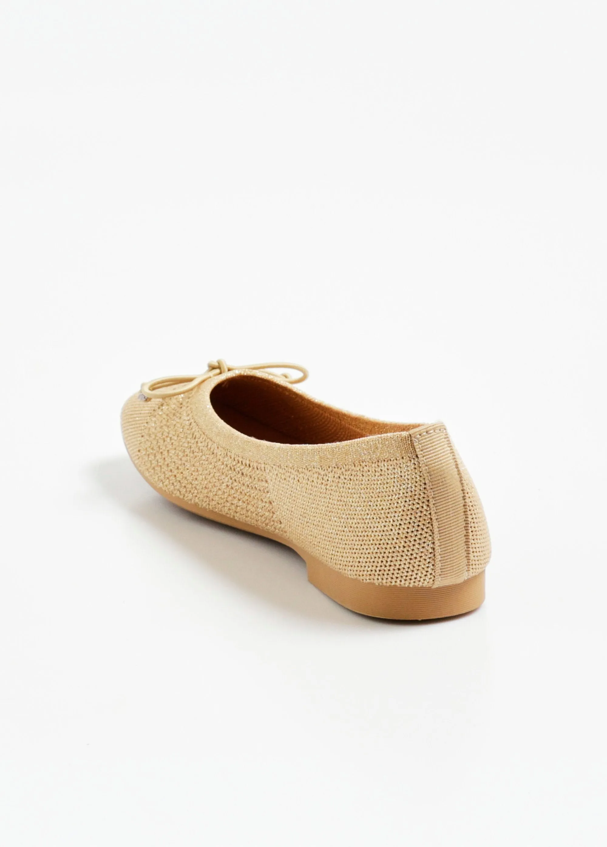 Iridescent mesh flat ballerinas
