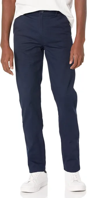 IZOD Men's Young Uniform Twill Khaki Pants, Flat Front & Comfortable Waistband, Stretch Fabric