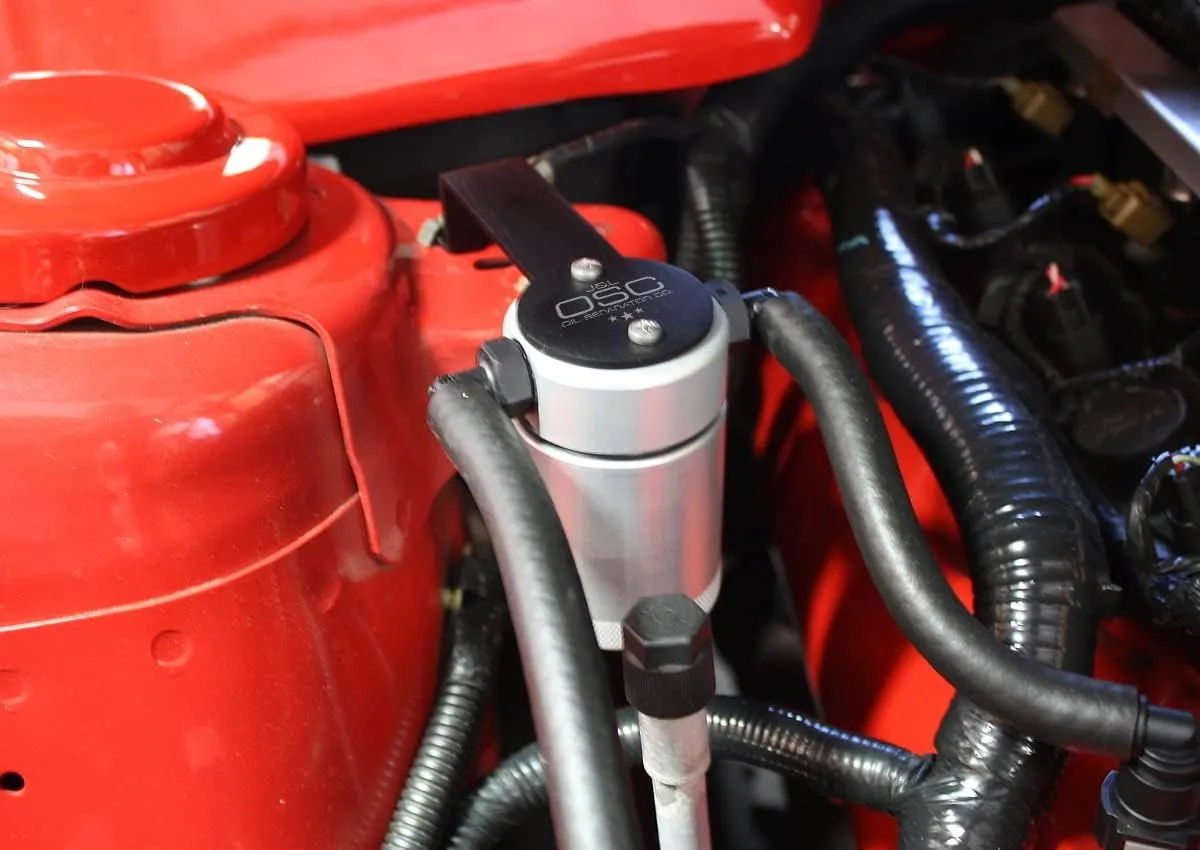 J&L Oil Separator Co. Oil Separator 3.0 Passenger Side Compatible with 2005-10 GT, Bullitt, Saleen (Silver)
