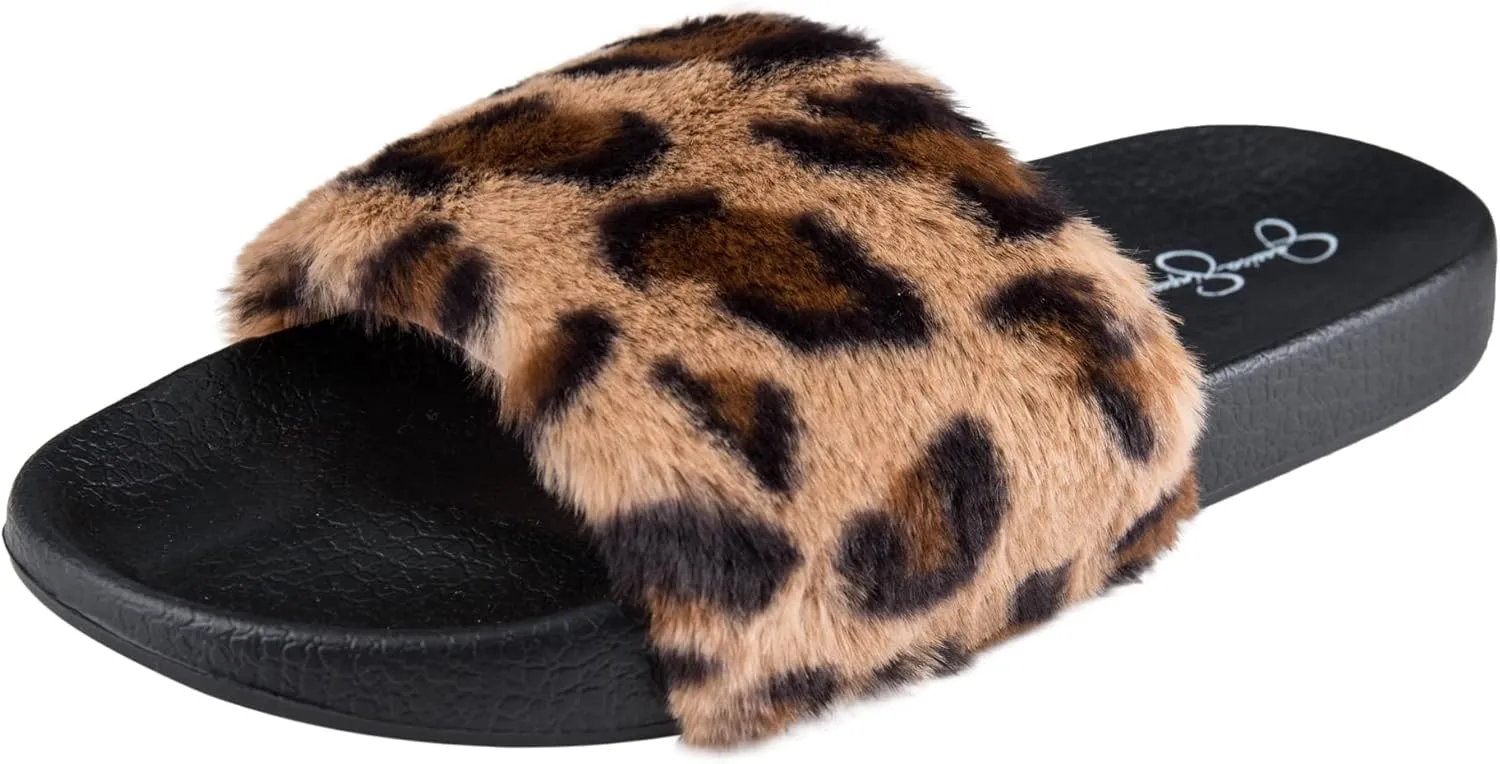 Jessica Simpson Women's Plush Single Band Slide Slipper