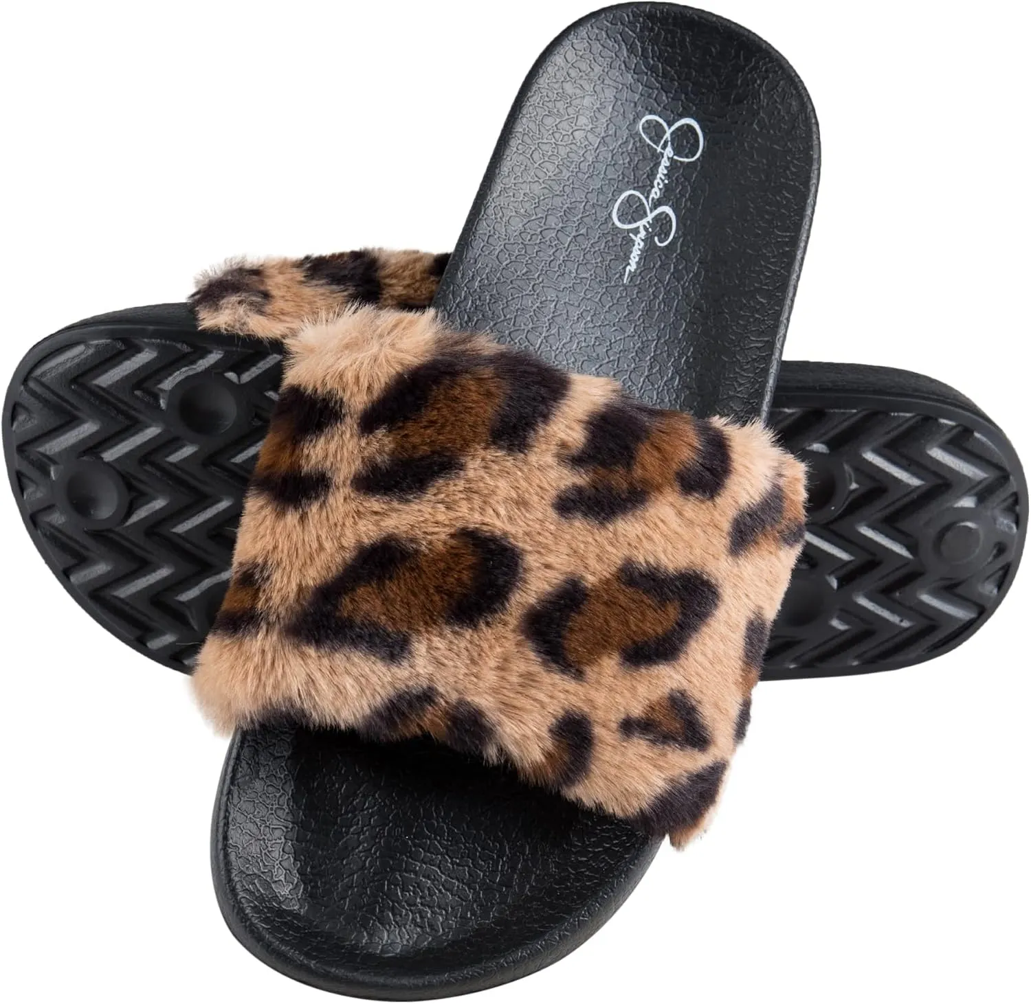 Jessica Simpson Women's Plush Single Band Slide Slipper