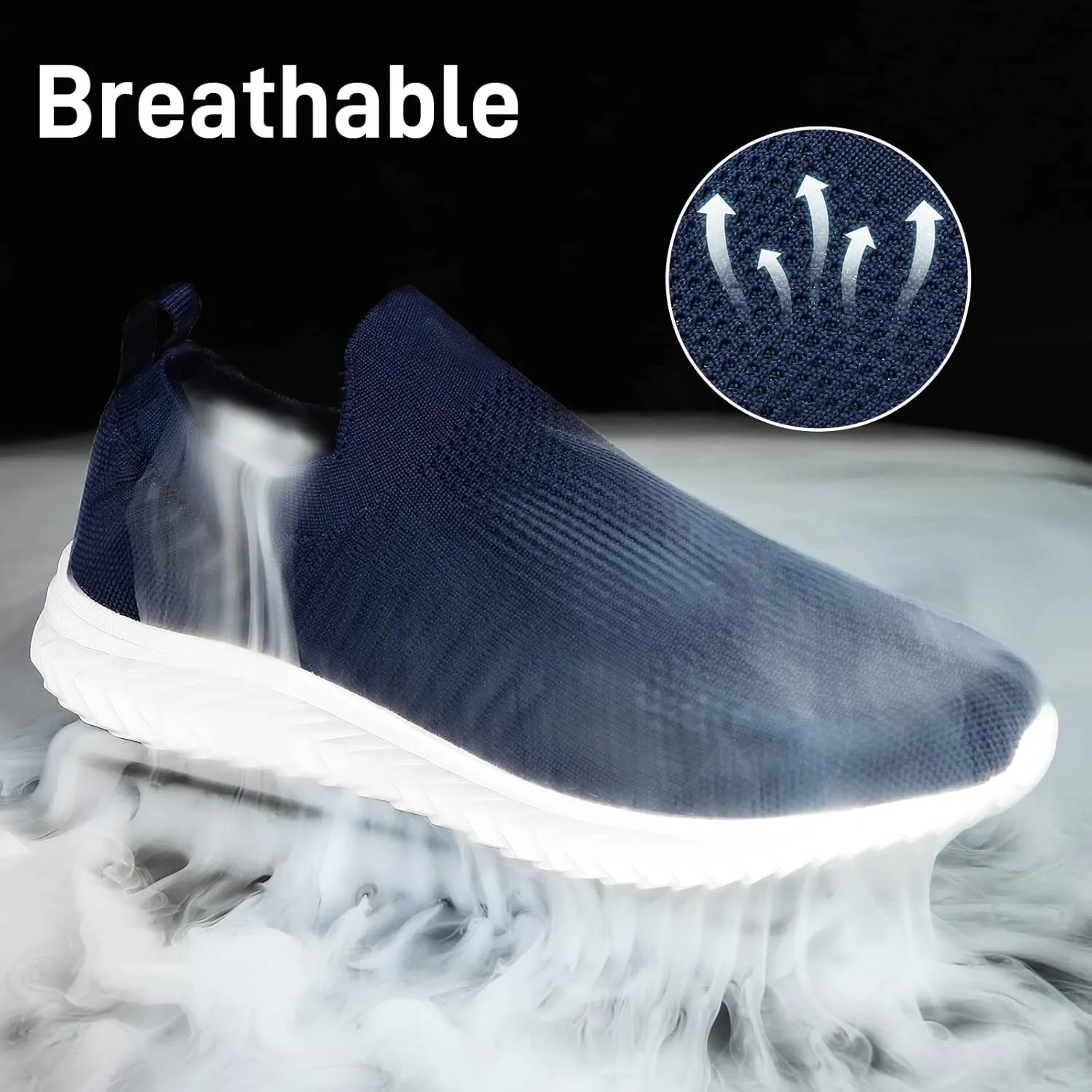 JIAFO Mens Shoes Walking Shoes for Men Mens Slip On Shoes Sneakers for Men, Casual Athletic Running, Lightweight Breathable Mesh Knit