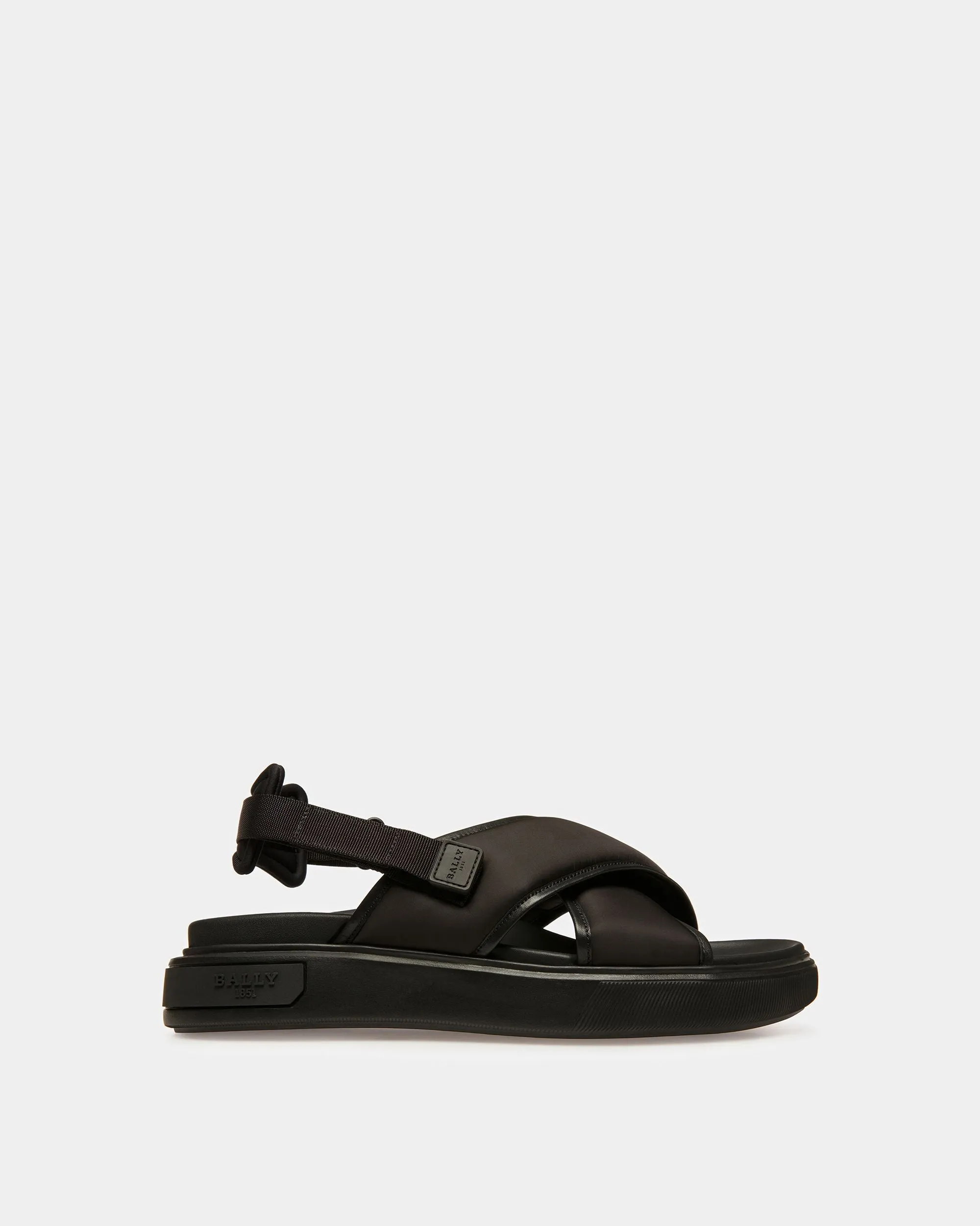 Jodye Leather And Nylon Sandals In Black