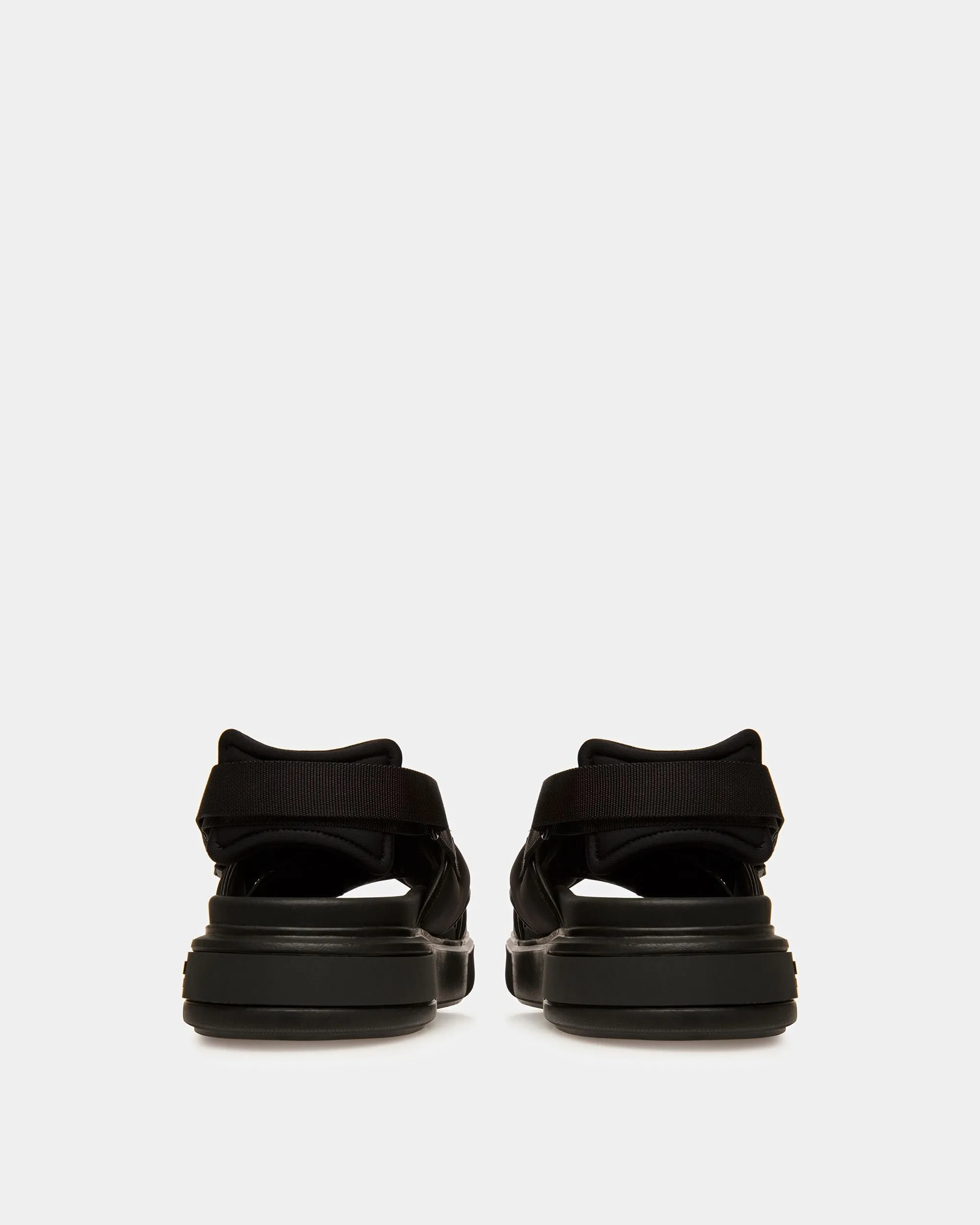 Jodye Leather And Nylon Sandals In Black