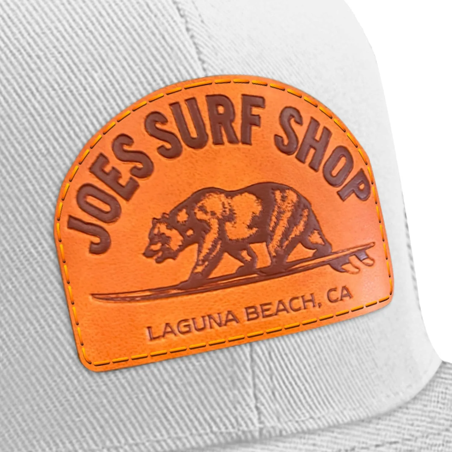 Joe's Surf Shop Surfing Bear Flat Bill Snapback Trucker Hat