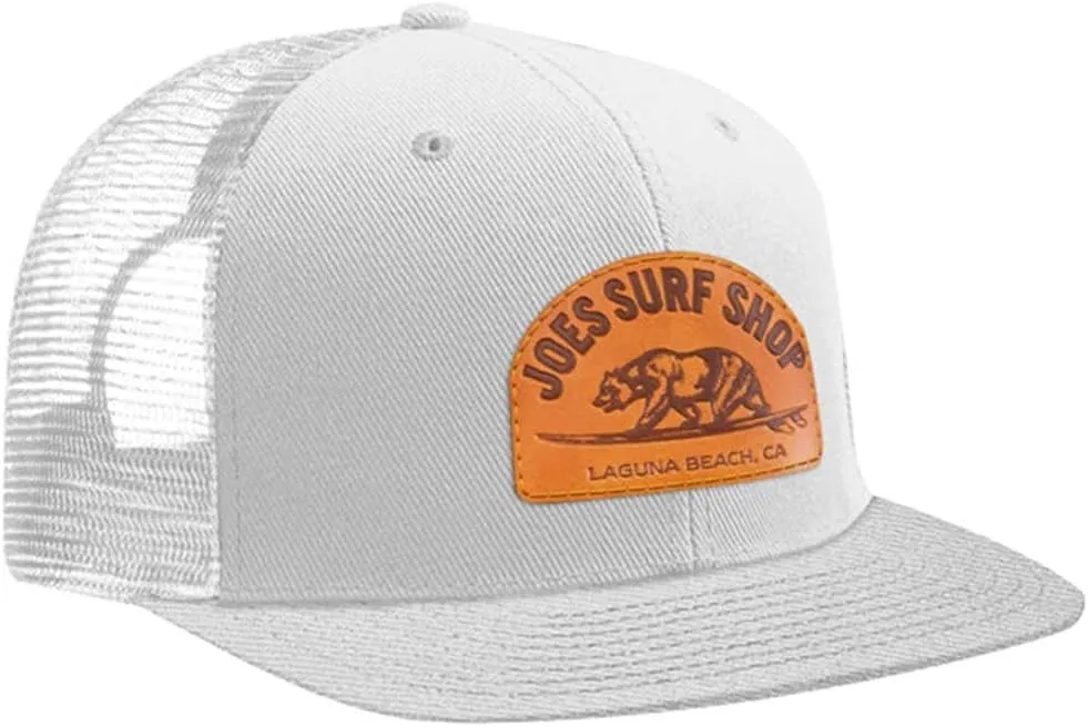 Joe's Surf Shop Surfing Bear Flat Bill Snapback Trucker Hat