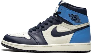 Jordan Mens Air 1 Retro High OG 555088 140 Obsidian/University Blue - Size 7.5