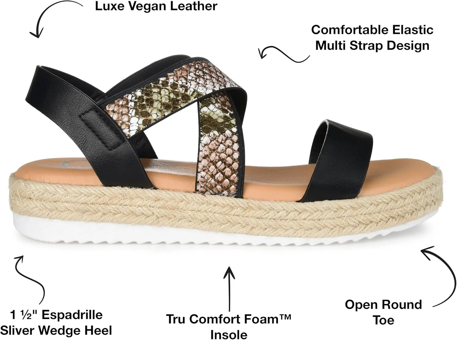 Journee Collection Women's Caroline Wedge Sandal
