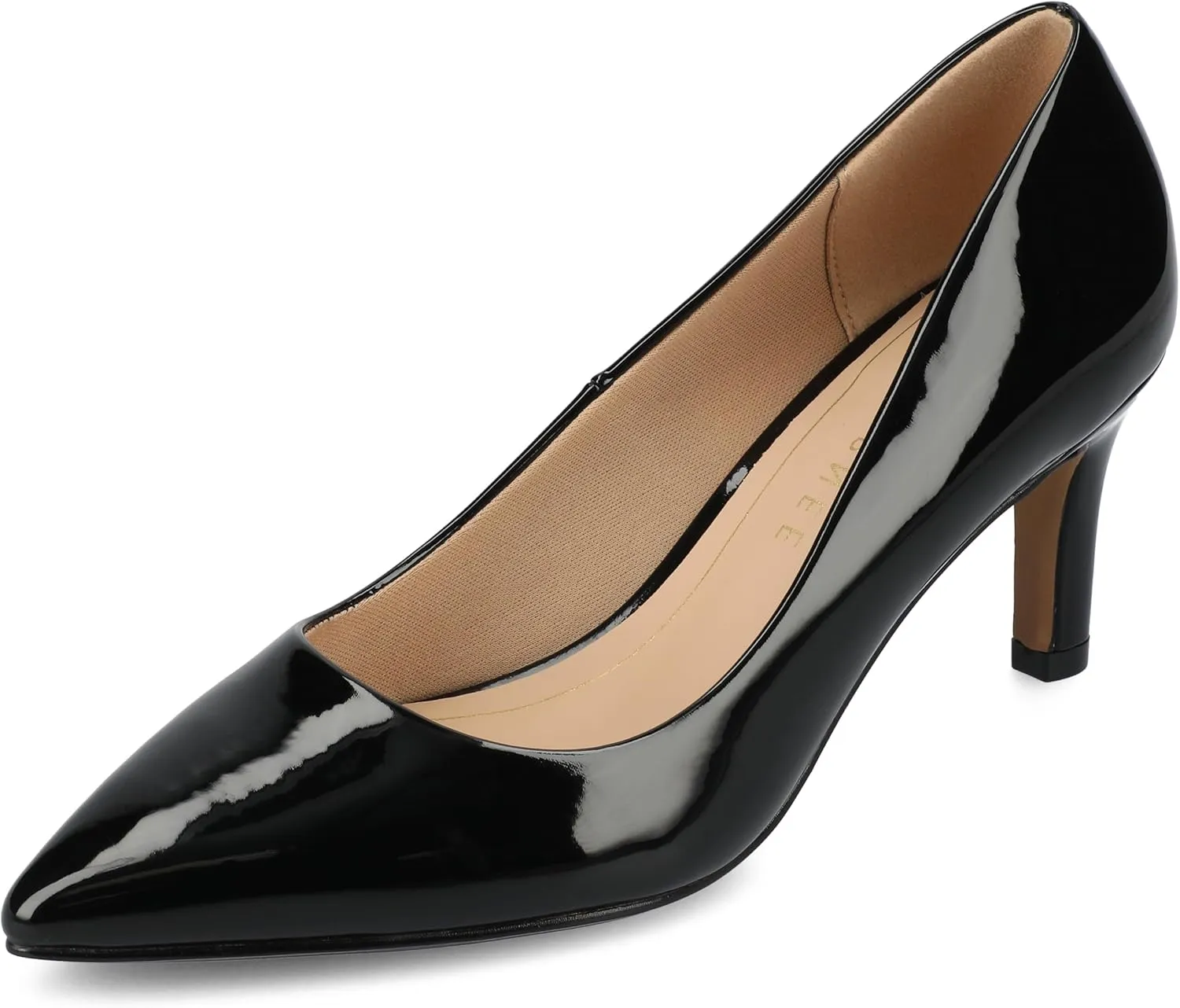 Journee Collection Womens Scylee Stiletto Heel Dress Pumps Cushioned Slip On Pointed Closed Toe Fashion Shoe