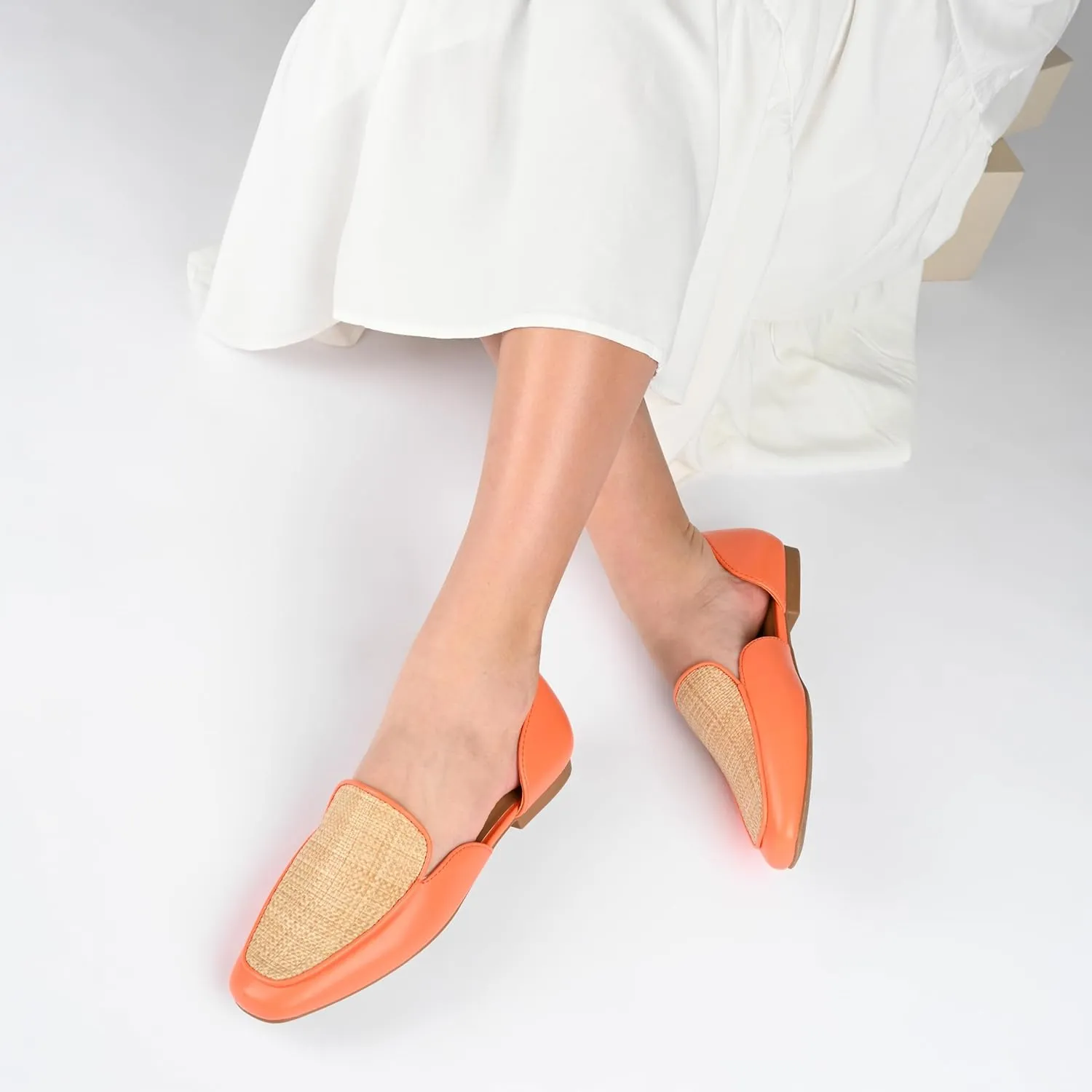 Journee Womens Kennza Tru Comfort Foam Soft Faux Leather Slip On Flats