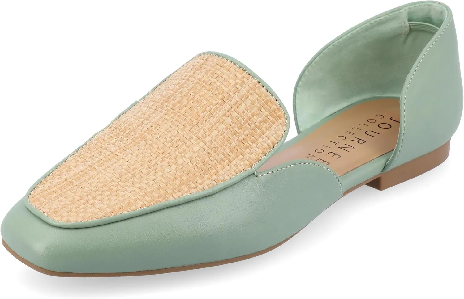 Journee Womens Kennza Tru Comfort Foam Soft Faux Leather Slip On Flats