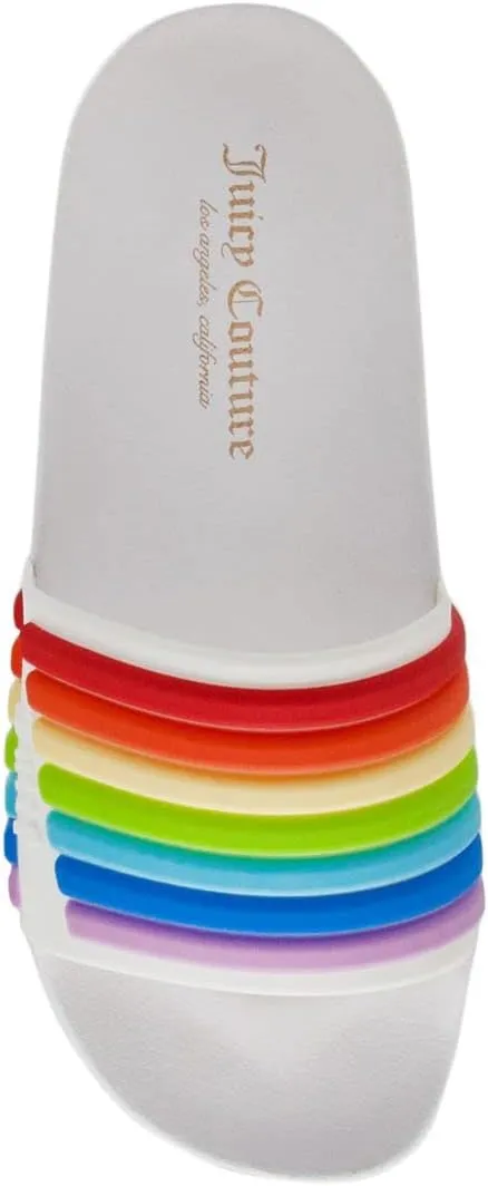 Juicy Couture Slide Sandals, Beach Flats for Women, Summer Shoes