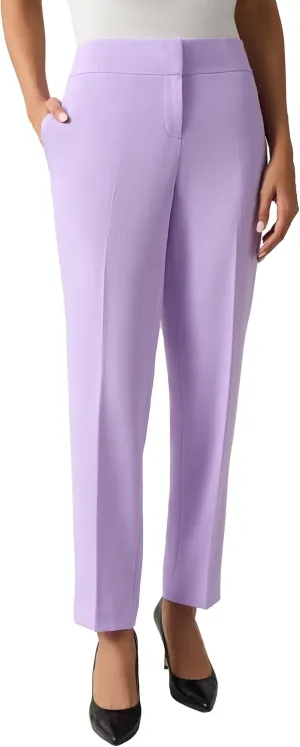 Kasper Women's Flat Front Slim Pant