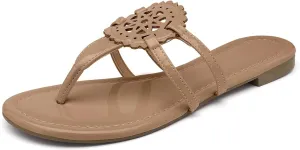 katliu Women's Flat Sandals Flip Flop Sandals Comfortable Dressy Thong Sandals