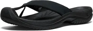 KEEN Men's Waimea H2 Toe Protecting Flip-Flops, Black/Black, 12