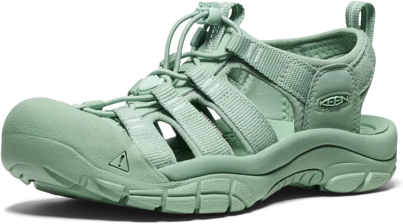 KEEN Women's Newport H2 Closed Toe Water Sandals, Monochrome/Granite Green, 5.5
