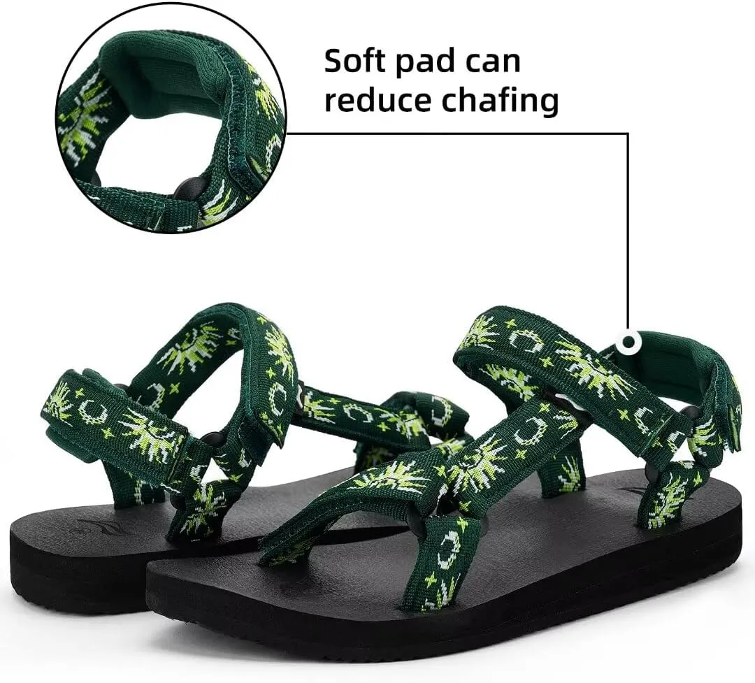 Kids Hiking Sandals Boys Girls Yoga Mat Insole Comfortable Walking Water Sandals With Arch Support for Beach Travel Athletic
